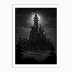 Castle At Night Art Print