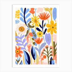 Matisse Style Floral Fusion; Inspired Harmony Art Print