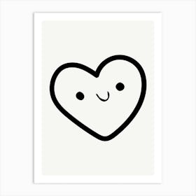 Heart Drawing Illustration Art Print