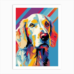 Pop Art Graphic Design Style Golden Retriever 3 Art Print