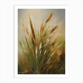 Wild grass, old oil painting,Colorado Arts, Vermont Arts,Montana Arts,Alaska Arts2 Art Print