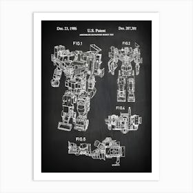 Toy Action Figure Humanoid Robot Toy Patent Print Transformer Decor Toy Room Wall Art Boy Room Poster Toy Figure Art Et3811 1 Art Print