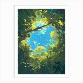 Sky In The Forest Art Print