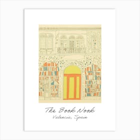 Valencia, Spain The Book Nook Pastel Colours 1 Poster Art Print
