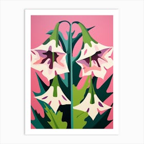 Cut Out Style Flower Art Canterbury Bells 2 Art Print