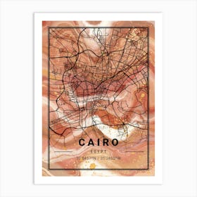 Cairo Map Art Print