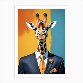 Giraffe In A Suit (31) 1 Art Print
