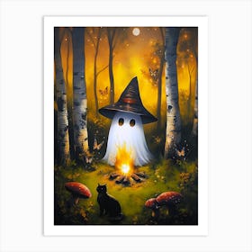 Ghost Campfire 4 Art Print