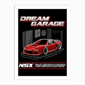 Honda NSX Red Art Print