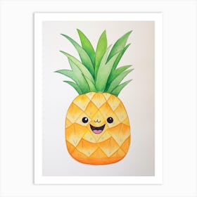 Friendly Kids Pineapple 1 Art Print