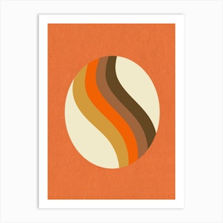 Orange Oval Art Print