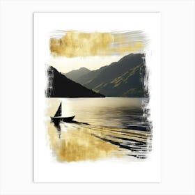 Sailboat On The Lake Art Print