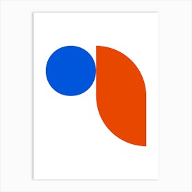 Blue And Orange Logo Art Print