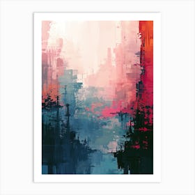 Abstract Cityscape | Pixel Art Series Art Print