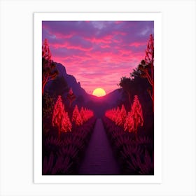 Sunset Path Art Print