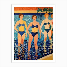 Women In The Pool Art Print