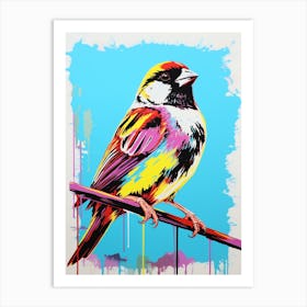 Andy Warhol Style Bird House Sparrow 3 Art Print