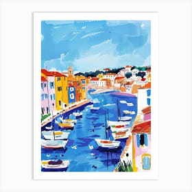 Travel Poster Happy Places Marseille 4 Art Print