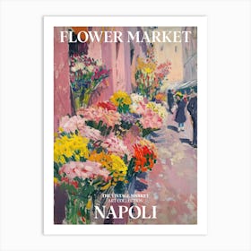 Vintage Flower Market Painting Napoli 4 Art Print