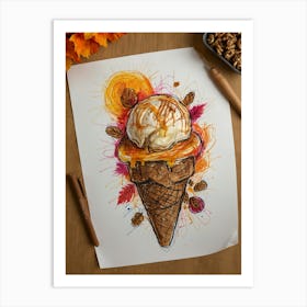 Ice Cream Cone 55 Art Print