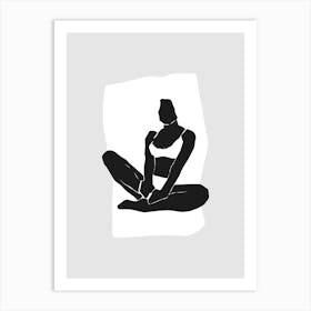 Woman In Yoga Pose Art Print