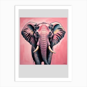 Pinkish Elephant Art Print