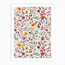 Floral Charm London Fabrics Floral Pattern 7 Art Print