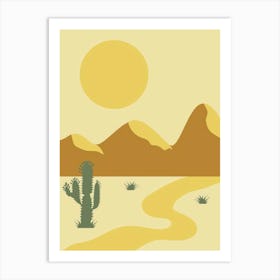 Cactus In The Desert 2 Art Print