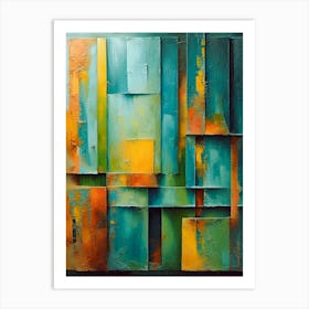 Abstract Rectangular Shapes Art Print