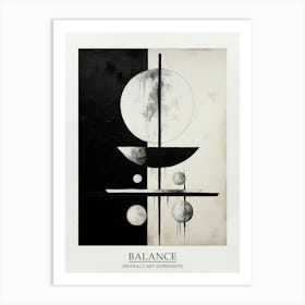 Balance Abstract Black And White 2 Poster Art Print