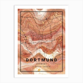 Dortmund Map Art Print