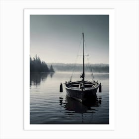 Boat On A Lake 1 Art Print