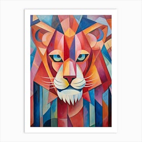 Lion Abstract Pop Art 8 Art Print