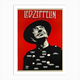 Led Zeppelin Tour Over Europe 1980 Poster Art Print