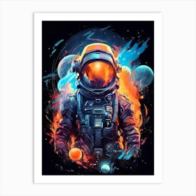 Astronaut Painting 1 Art Print