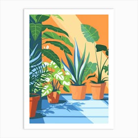 Houseplants In Pots 3 Art Print