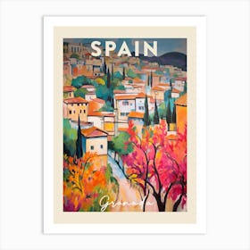 Granada Spain 1 Fauvist Painting  Travel Poster Art Print