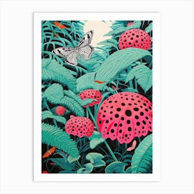 Butterfly In The Jungle | Inspired by Yayoi Kusama Art Print