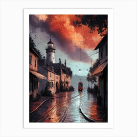 City By The Sea Art Print