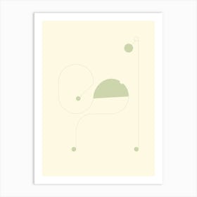 Minimalist snail arbres poster Art Print