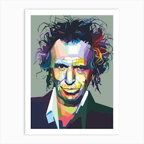 Keith Richard WPAP fan art Art Print