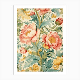 Floral Wallpaper 52 Art Print