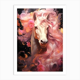 Pink Horse Art Print