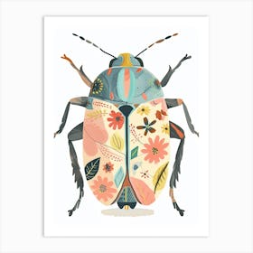 Colourful Insect Illustration Pill Bug 4 Art Print