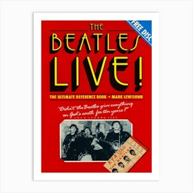 The Beatles Live Paperback 1 October 1986 Art Print