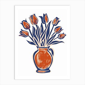 Tulips In A Vase 5 Art Print