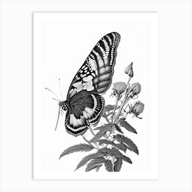 Black Swallowtail Butterfly Andy Warhol Inspired 1 Art Print