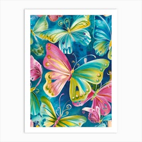 Colorful Butterflies 3 Art Print