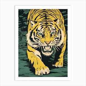 Tiger In The Jungle 33 Art Print