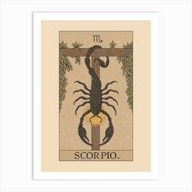 Scorpio X The Hanged Man Art Print